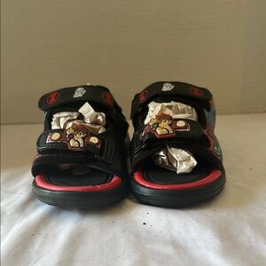 ADDA Ben 10 Kids Sandals | Size 11 | Black & Red | Adjustable Straps |